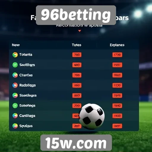 Comparação entre 96betting e concorrentes do setor